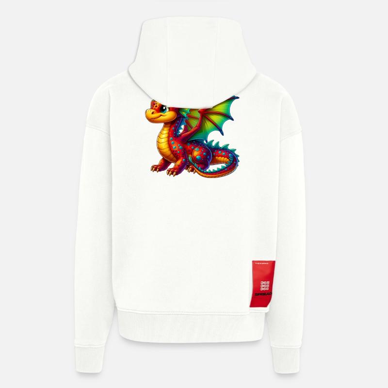 Drache - Zip Hoodie - made by SPREAD - OFF WHITE