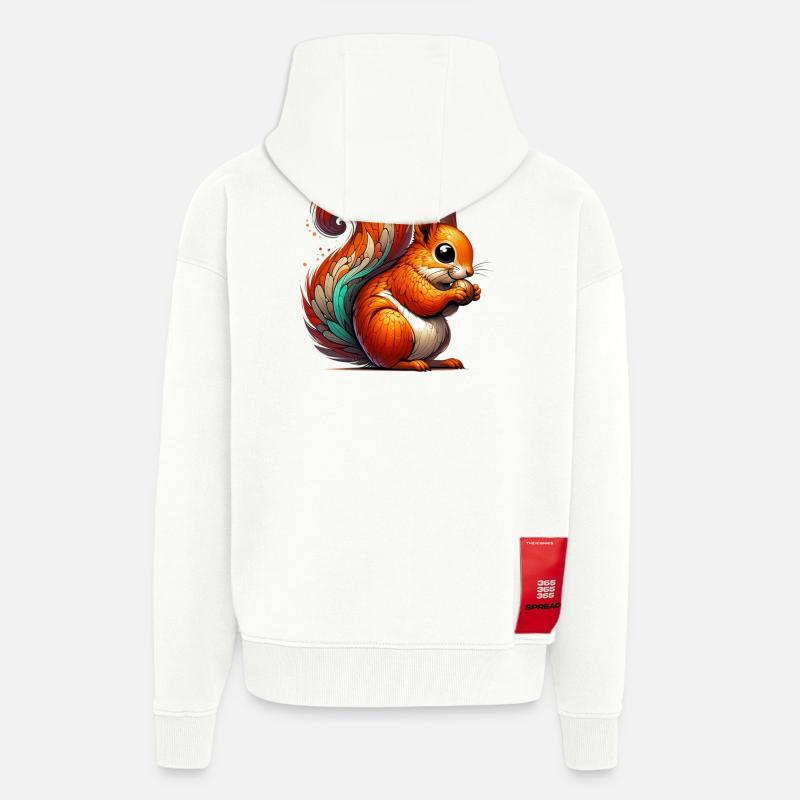 Eichhörnchen - Zip Hoodie - made by SPREAD - OFF WHITE