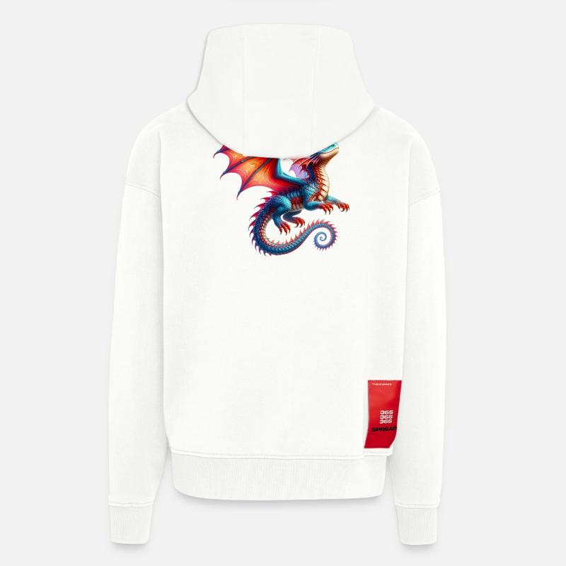 Drache - Zip Hoodie - made by SPREAD - OFF WHITE