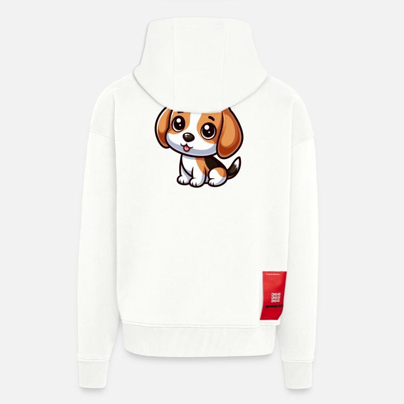Chibi Beagle Hund - Zip Hoodie - made by SPREAD - OFF WHITE