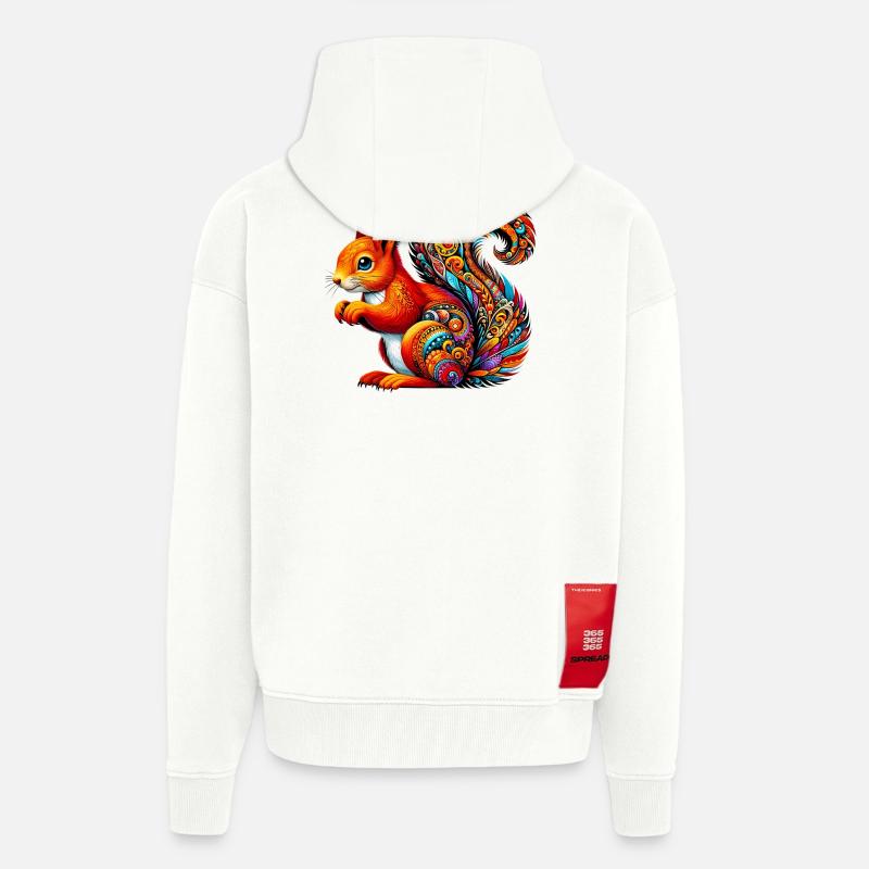 Eichhörnchen - Zip Hoodie - made by SPREAD - OFF WHITE