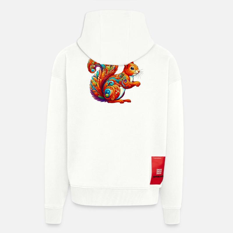 Eichhörnchen - Zip Hoodie - made by SPREAD - OFF WHITE