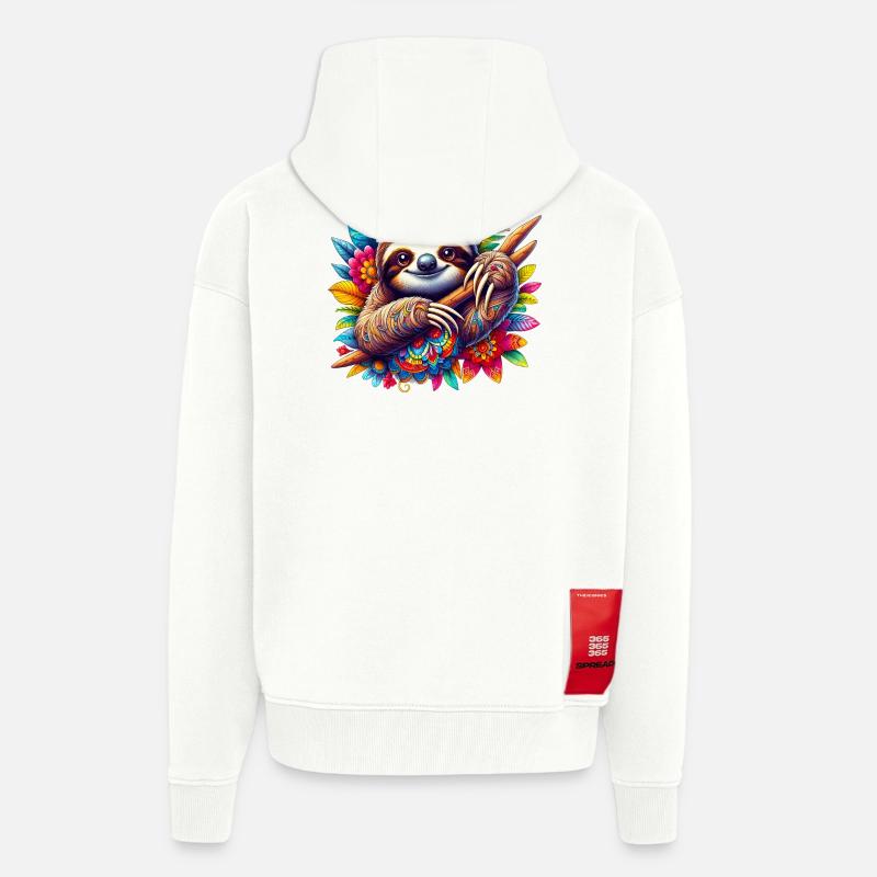 Faultier - Zip Hoodie - made by SPREAD - OFF WHITE