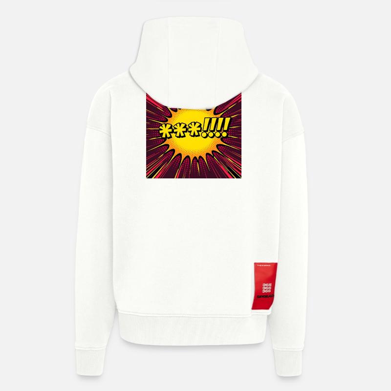Comic Explosion Gelb-Pop - Zip Hoodie - made by SPREAD - OFF WHITE