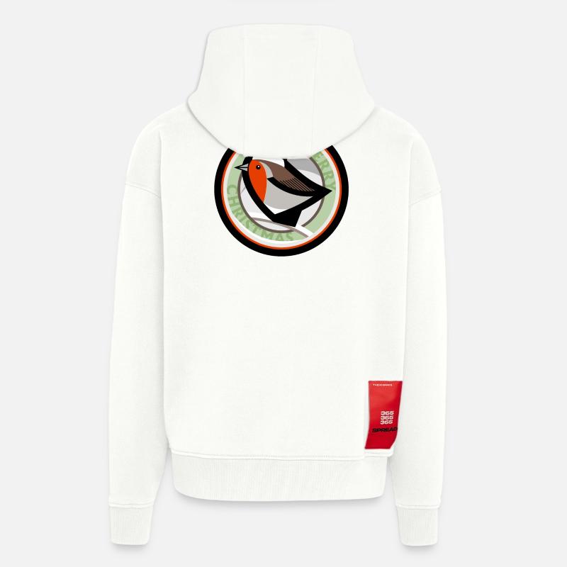 Robin de Noël - Veste à capuche bio épaisse oversize fabriqué en UE - OFF WHITE