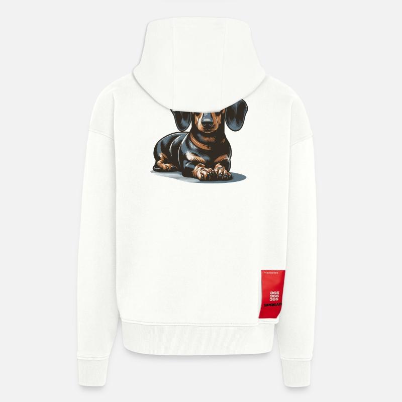 Dackel - Zip Hoodie - made by SPREAD - OFF WHITE