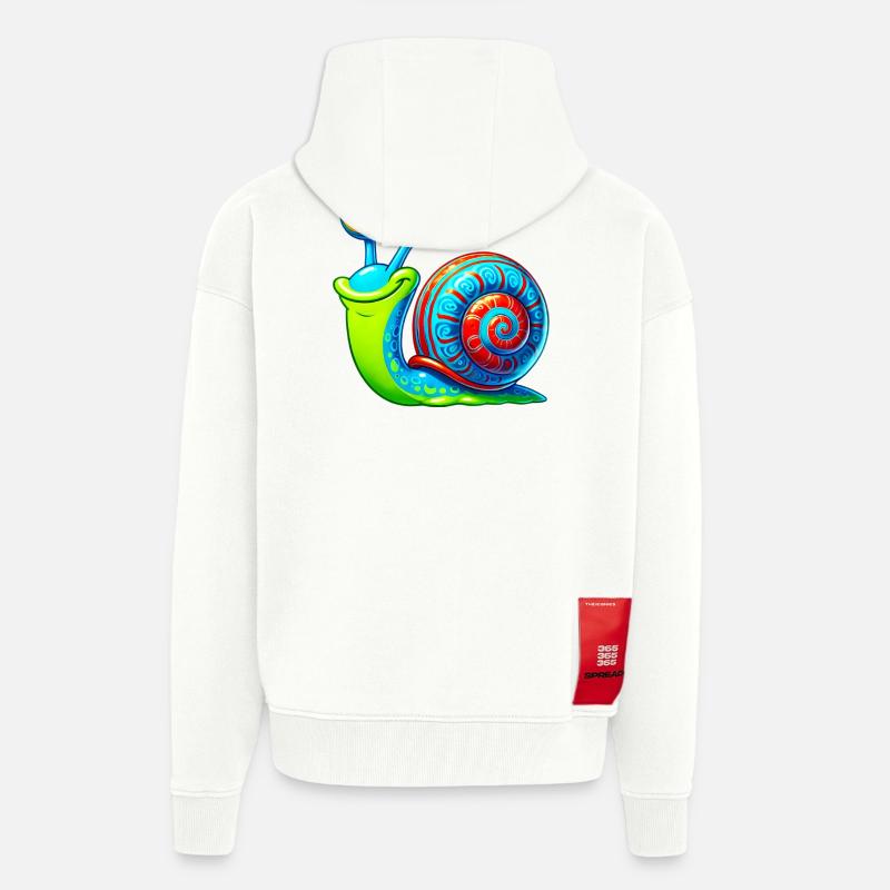 Escargot - Veste à capuche bio épaisse oversize fabriqué en UE - OFF WHITE