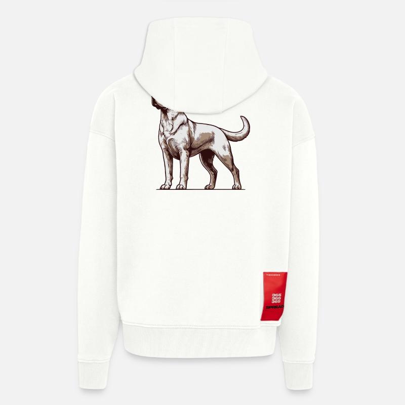 Labrador - Veste à capuche bio épaisse oversize fabriqué en UE - OFF WHITE