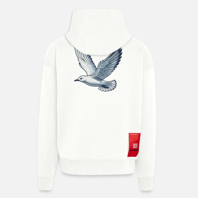 Möwe - Zip Hoodie - made by SPREAD - OFF WHITE