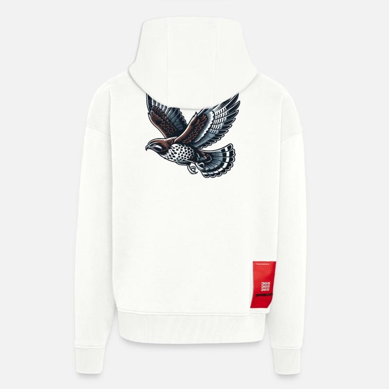 Bussard - Zip Hoodie - made by SPREAD - OFF WHITE