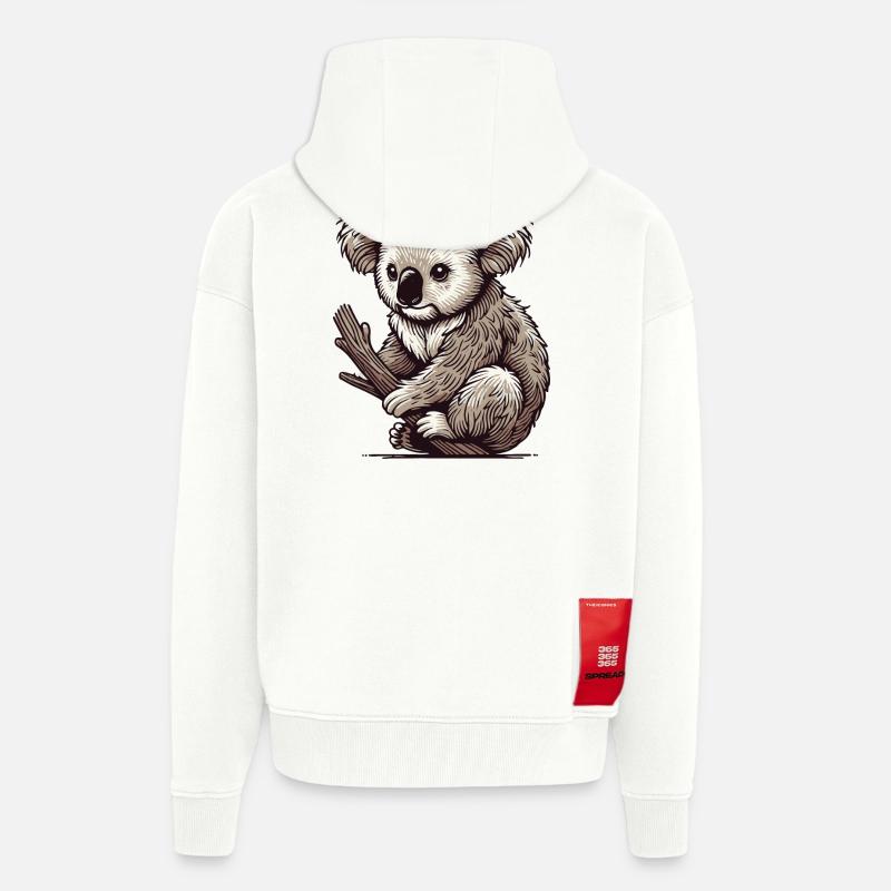Koala - Zip Hoodie - made by SPREAD - OFF WHITE
