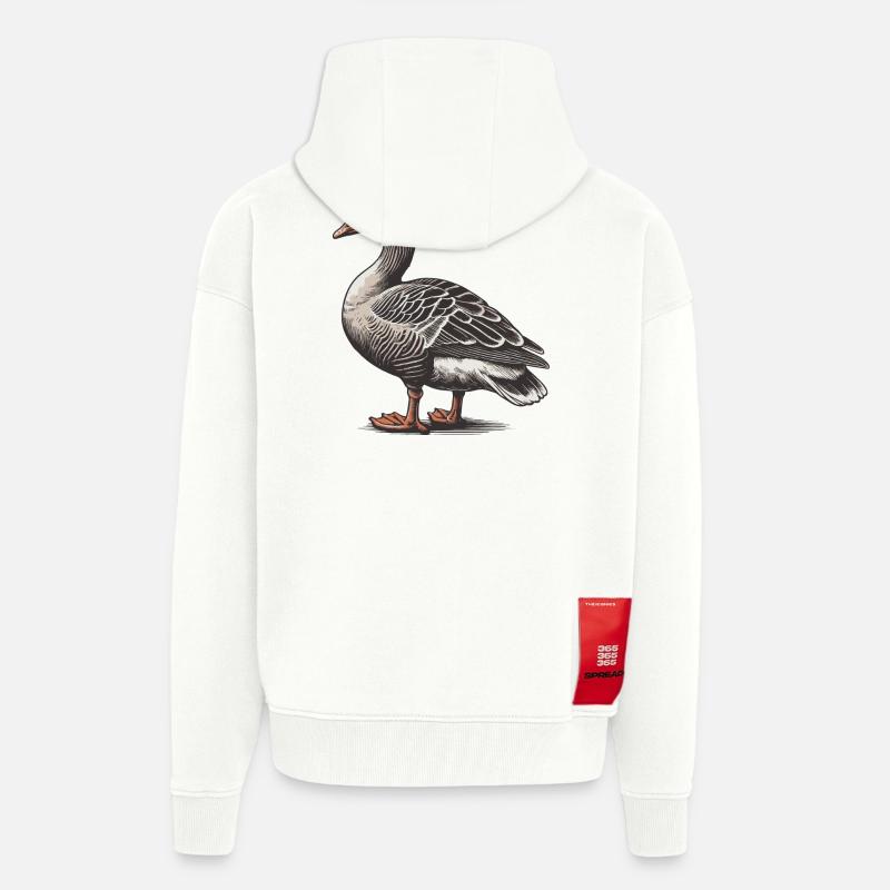 Oie - Veste à capuche bio épaisse oversize fabriqué en UE - OFF WHITE