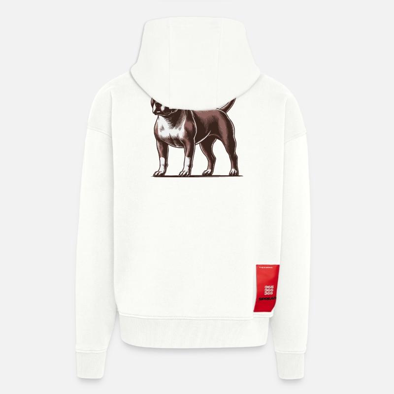 Pitbull - Veste à capuche bio épaisse oversize fabriqué en UE - OFF WHITE