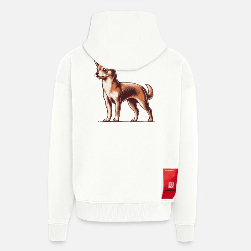 Chihuahua - Veste à capuche bio épaisse oversize fabriqué en UE - OFF WHITE