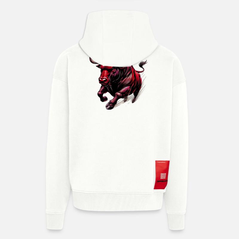 Bull - Zip Hoodie - made by SPREAD - OFF WHITE
