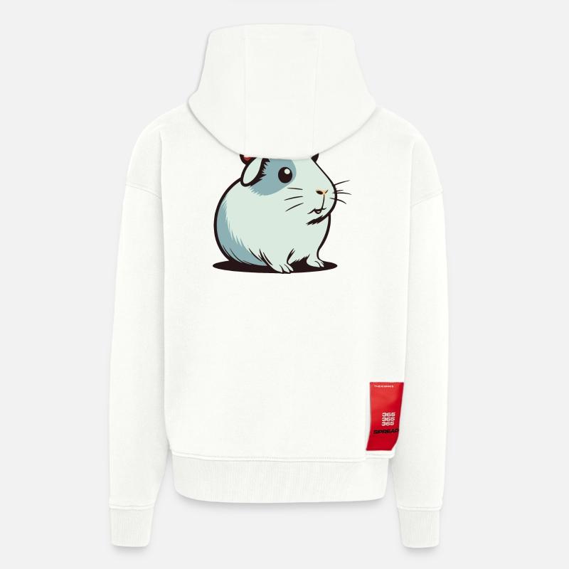 Cobaye - Veste à capuche bio épaisse oversize fabriqué en UE - OFF WHITE