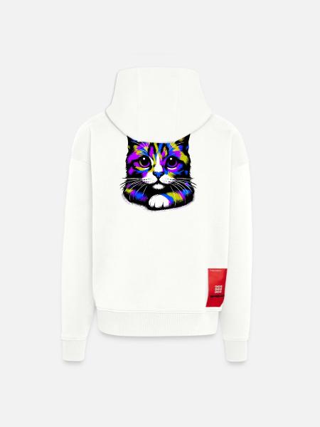 Cat - Zip Hoodie - made by SPREAD - OFF WHITE
