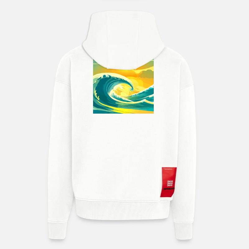 Sea Sun - Zip Hoodie - made by SPREAD - OFF WHITE