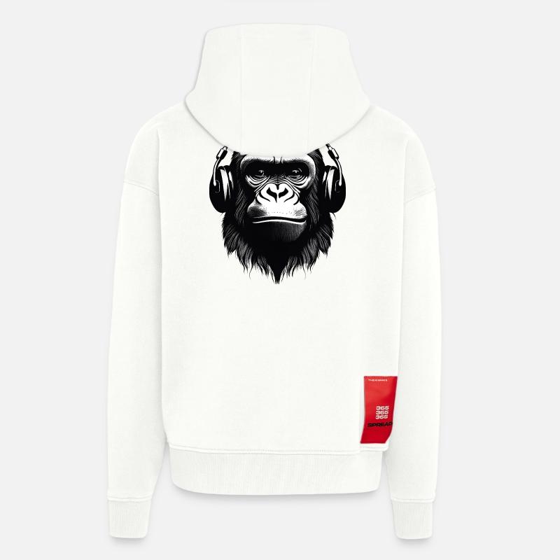Gorilla, Primat, Affe - Zip Hoodie - made by SPREAD - OFF WHITE