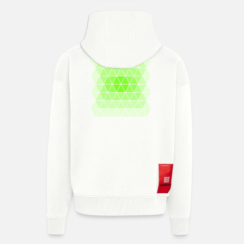 Green Gradient Pattern - Zip Hoodie - made by SPREAD - OFF WHITE