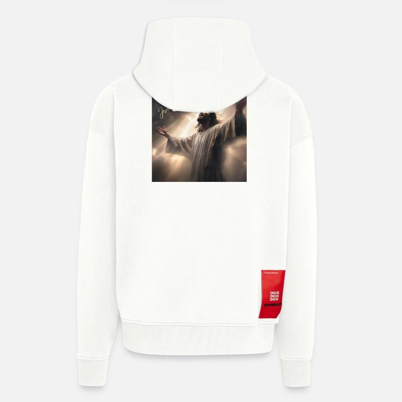 Jesus Christ, Catholic, Religious - Zip Hoodie - made by SPREAD - OFF WHITE