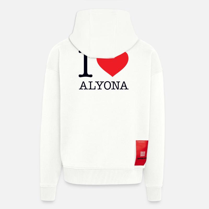 J’ADORE ALYONA - Veste à capuche bio épaisse oversize fabriqué en UE - OFF WHITE