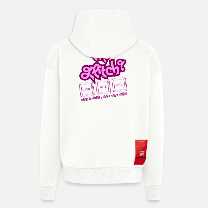 Clavier à bug de vie - Veste à capuche bio épaisse oversize fabriqué en UE - OFF WHITE