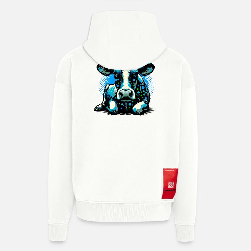 Kuh - Zip Hoodie - made by SPREAD - OFF WHITE