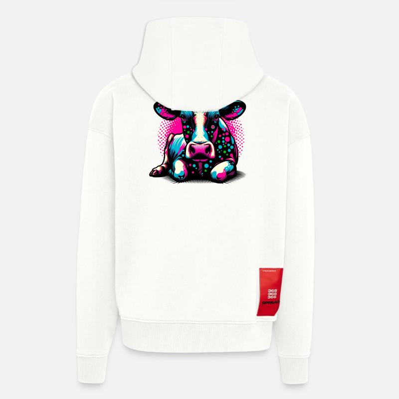 Kuh - Zip Hoodie - made by SPREAD - OFF WHITE