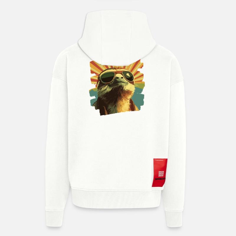 Faultier Retro - Zip Hoodie - made by SPREAD - OFF WHITE
