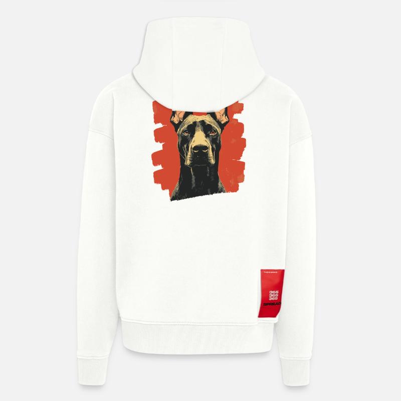 Dobermann - Zip Hoodie - made by SPREAD - OFF WHITE