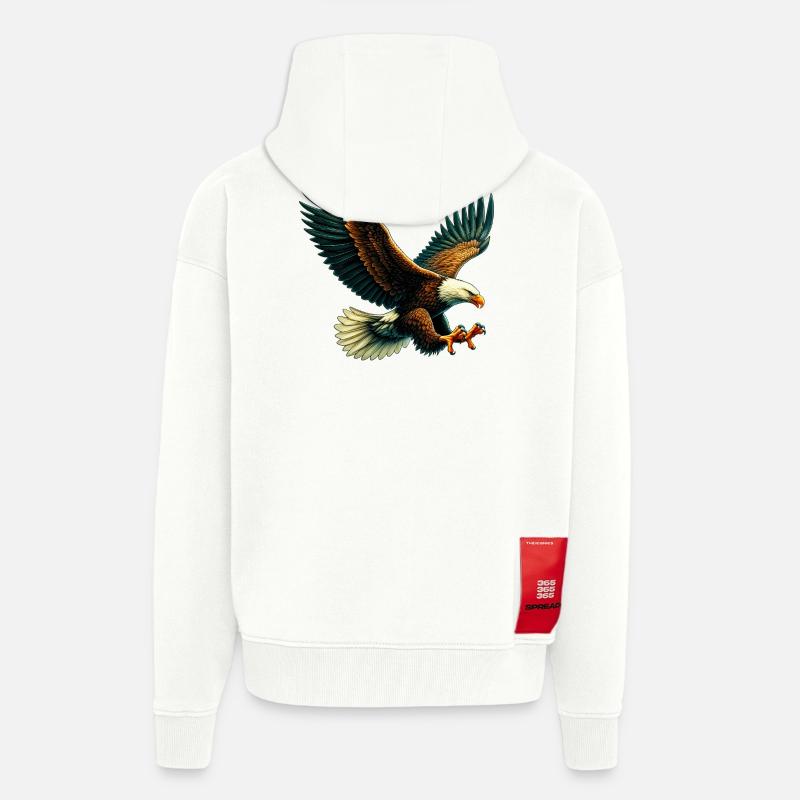 Aigle - Veste à capuche bio épaisse oversize fabriqué en UE - OFF WHITE