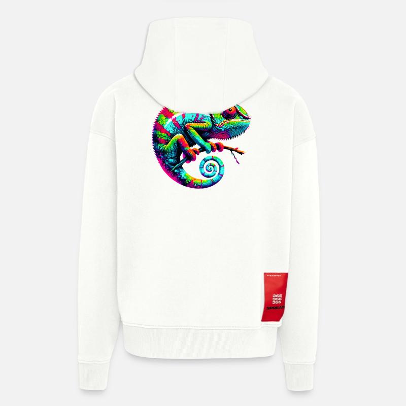 Chameleon - Zip Hoodie - made by SPREAD - OFF WHITE