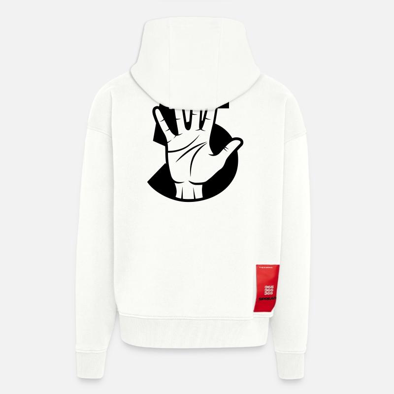 Gib mir 5 - schlag ein - Zip Hoodie - made by SPREAD - OFF WHITE
