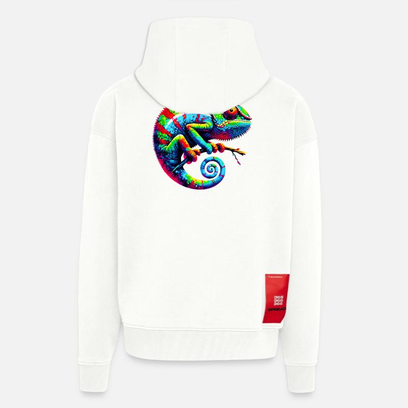 Chameleon - Zip Hoodie - made by SPREAD - OFF WHITE
