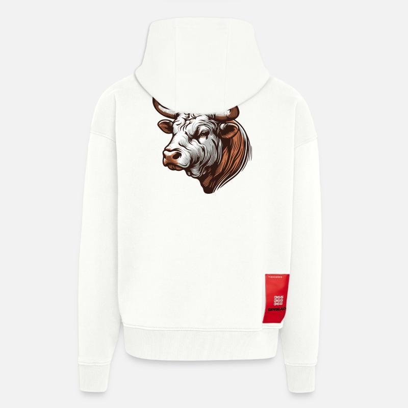 Stier - Zip Hoodie - made by SPREAD - OFF WHITE