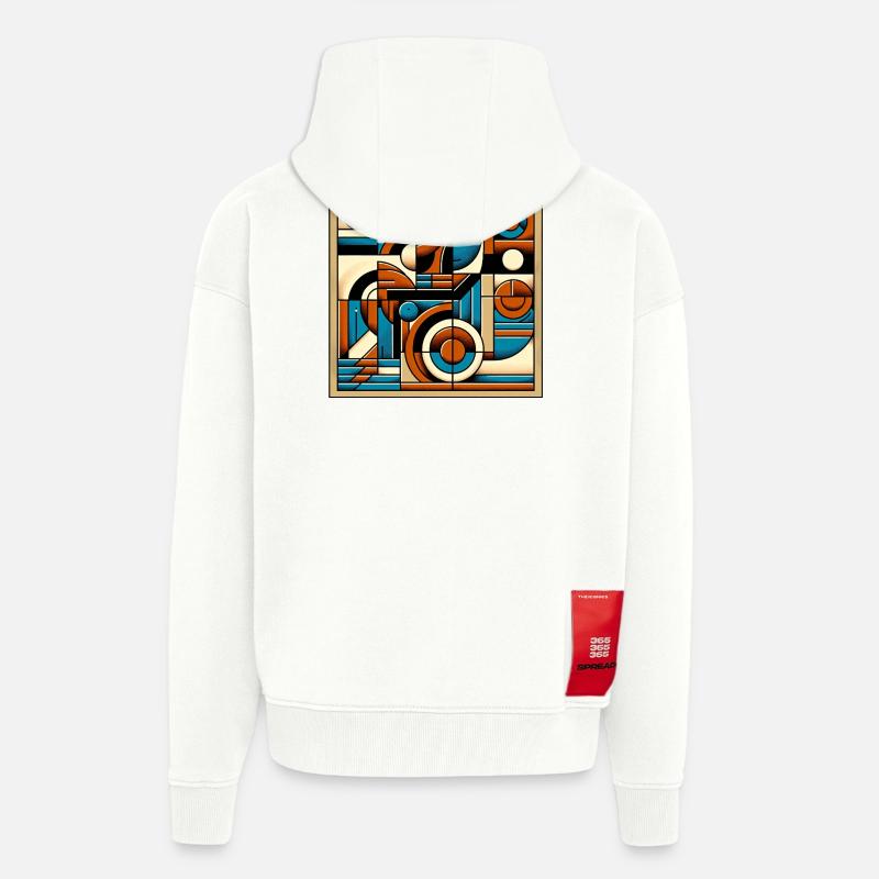 Retro kuvio - Heavyweight Oversized Organic hupparitakki Made in EU - OFF WHITE