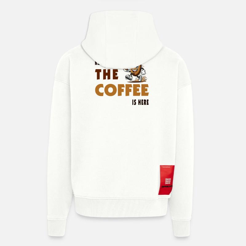 Keep Calm – The Coffee Is Here - Zip Hoodie - made by SPREAD - OFF WHITE