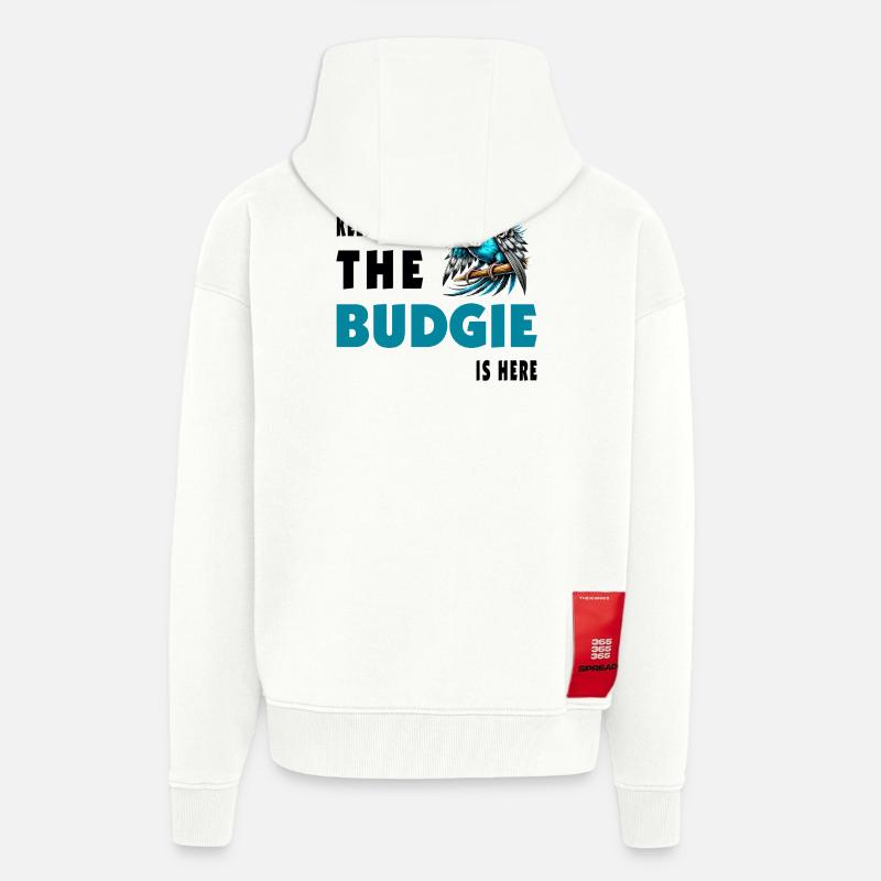 Conception de perruche - Veste à capuche bio épaisse oversize fabriqué en UE - OFF WHITE