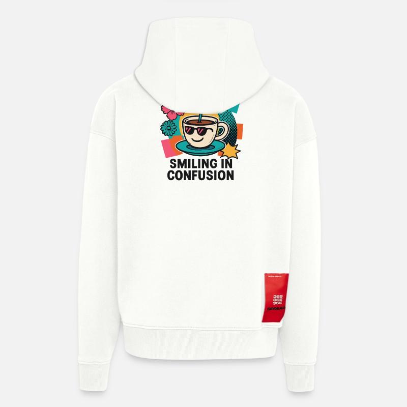 Kaffee? Sonne? Hä? - Zip Hoodie - made by SPREAD - OFF WHITE
