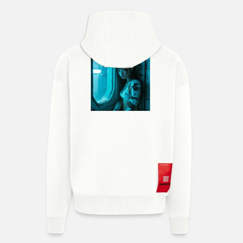 N-dless Nights: Deep in space - Zip Hoodie - made by SPREAD - OFF WHITE
