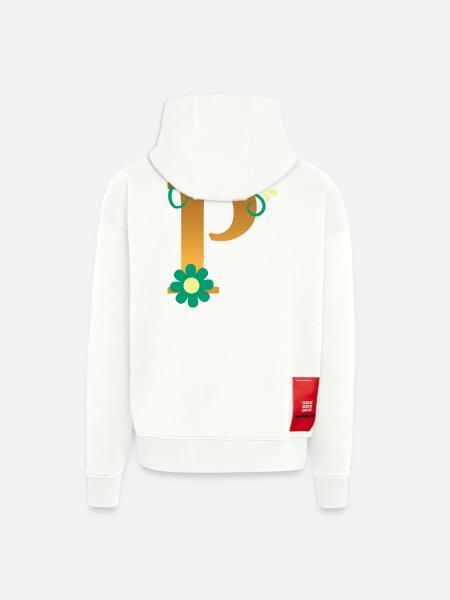 P - Zip Hoodie - made by SPREAD - OFF WHITE