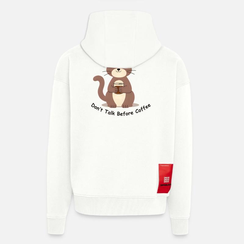 Coffee Katze - Zip Hoodie - made by SPREAD - OFF WHITE
