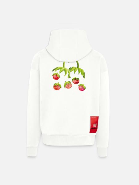 Erdbeerzeit Strawberry - Zip Hoodie - made by SPREAD - OFF WHITE