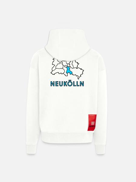 NEUKÖLLN, a district of Berlin - Zip Hoodie - made by SPREAD - OFF WHITE