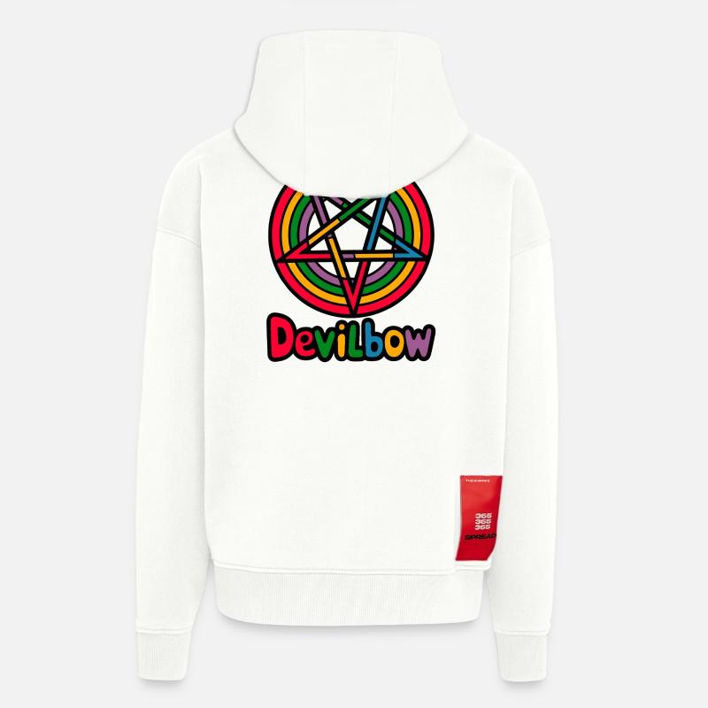 Devilbow - Zip Hoodie - made by SPREAD - OFF WHITE