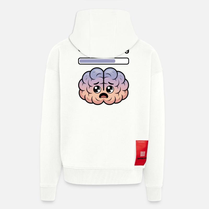 Overthinking in progress - Zip Hoodie - made by SPREAD - OFF WHITE