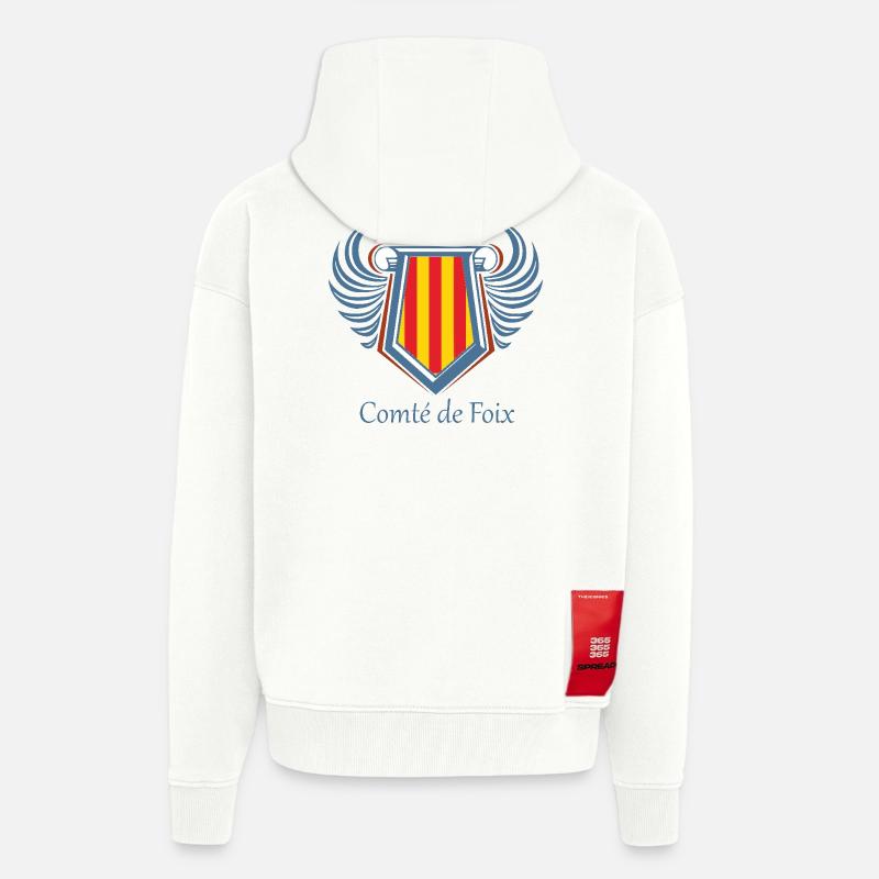 Grafschaft Foix - Zip Hoodie - made by SPREAD - OFF WHITE