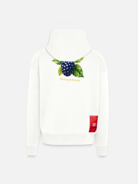 Blackberry – Botanical Watercolor in Vintage Style - Zip Hoodie - made by SPREAD - OFF WHITE