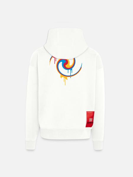 Bunte Farbspirale mit Graffiti-Stil - Zip Hoodie - made by SPREAD - OFF WHITE